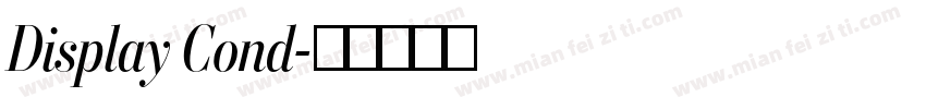 Display Cond字体转换